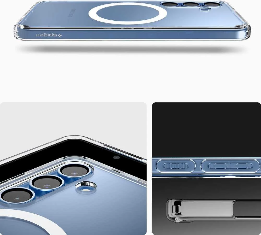 Spigen Ultra Hybrid Mag MagSafe – dėklas skirtas Samsung Galaxy S25+ Clear / Baltas