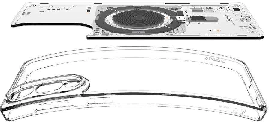 Spigen Ultra Hybrid Mag dėklas su MagSafe skirtas Samsung Galaxy S25 Edge su Print – skaidrus