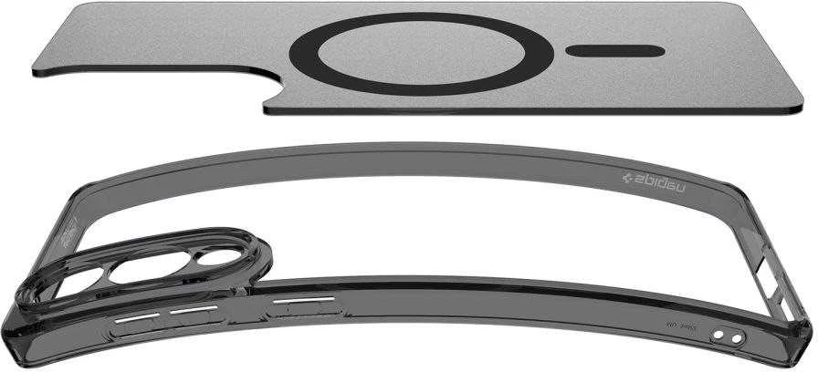 Spigen Ultra Hybrid Mag dėklas su MagSafe skirtas Samsung Galaxy S25 Edge – juodos spalvos Translucent