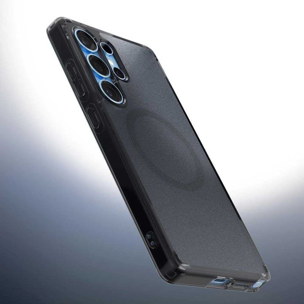 Spigen Ultra Hybrid Mag dėklas su MagSafe skirtas Samsung Galaxy S25 Edge – juodos spalvos Translucent