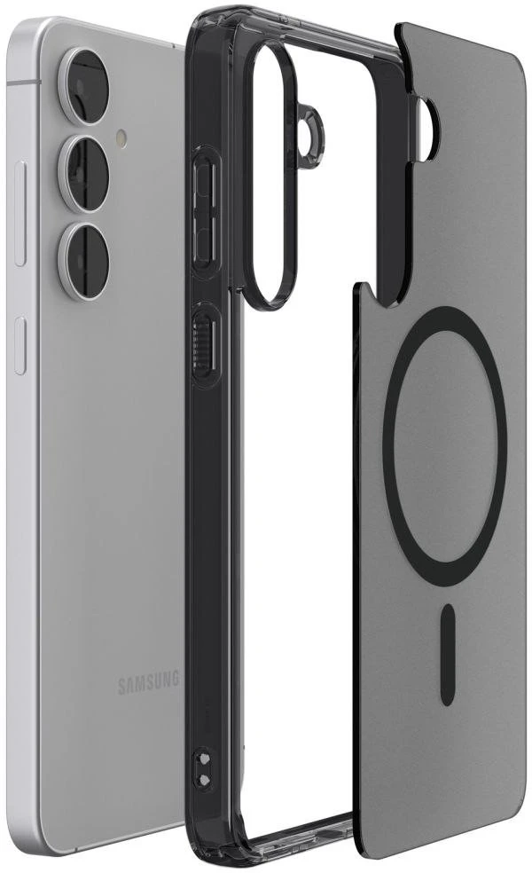 Spigen Ultra Hybrid Mag MagSafe dėklas skirtas Samsung Galaxy S25 FE – juodos spalvos