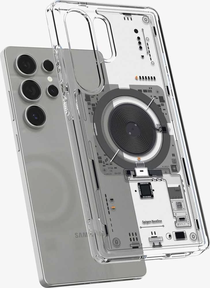 Spigen Ultra Hybrid Mag dėklas skirtas Samsung Galaxy S25 Ultra Neo One – skaidrus