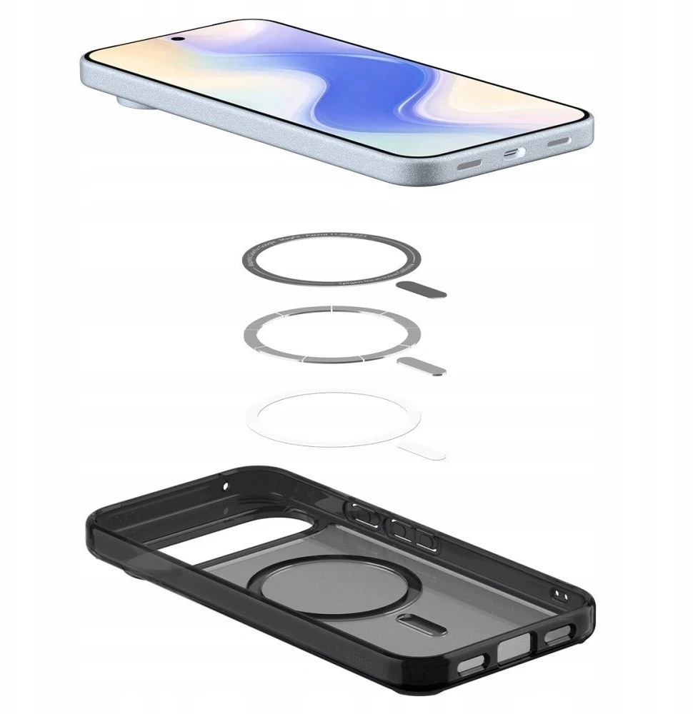 „Spigen Ultra Hybrid Mag MagSafe“ dėklas, skirtas „Google Pixel 10 / 10 Pro“ – skaidrus/juodas