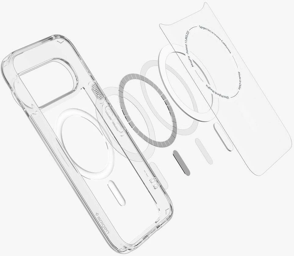 Dėklas SPIGEN ULTRA HYBRID MAG MAGSAFE GOOGLE PIXEL 11 PRO XL SKAIDRUS/Baltas