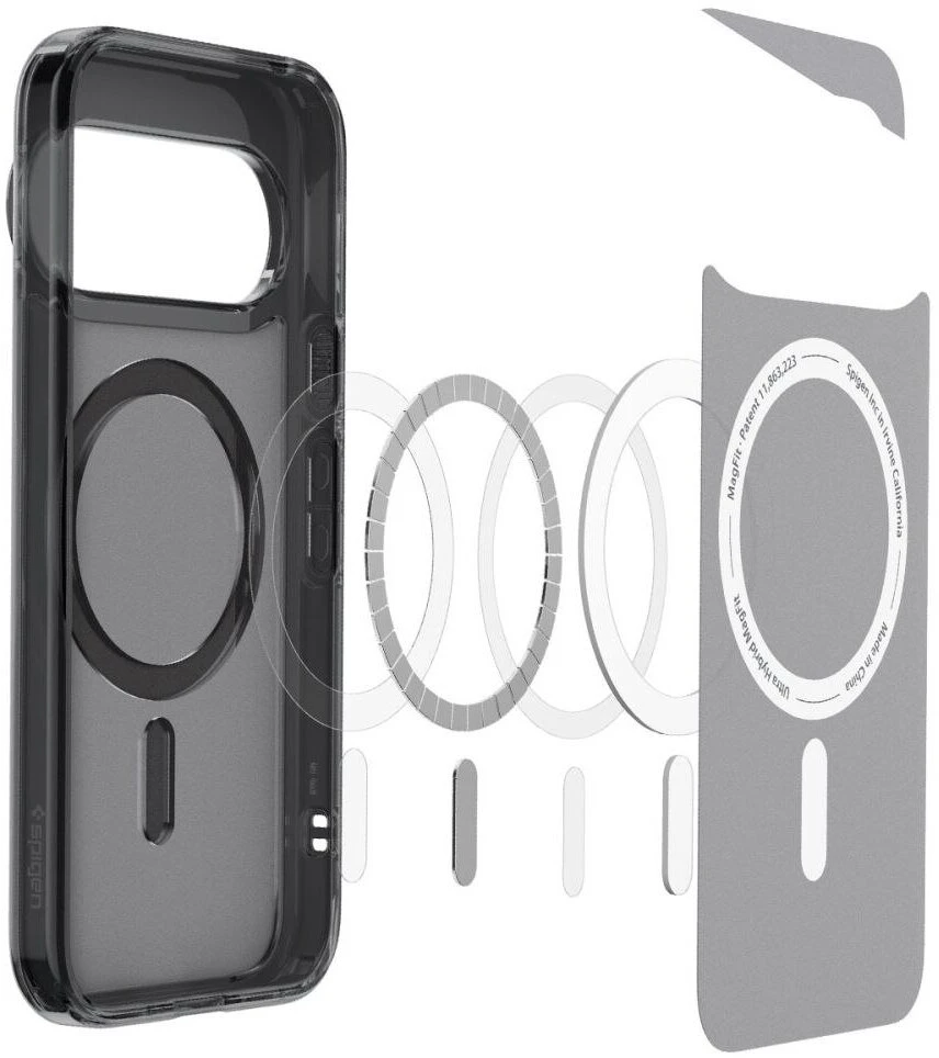 SPIGEN ULTRA HYBRID MAG MAGSAFE DĖKLAS GOOGLE PIXEL 11 PRO FROST Juodas