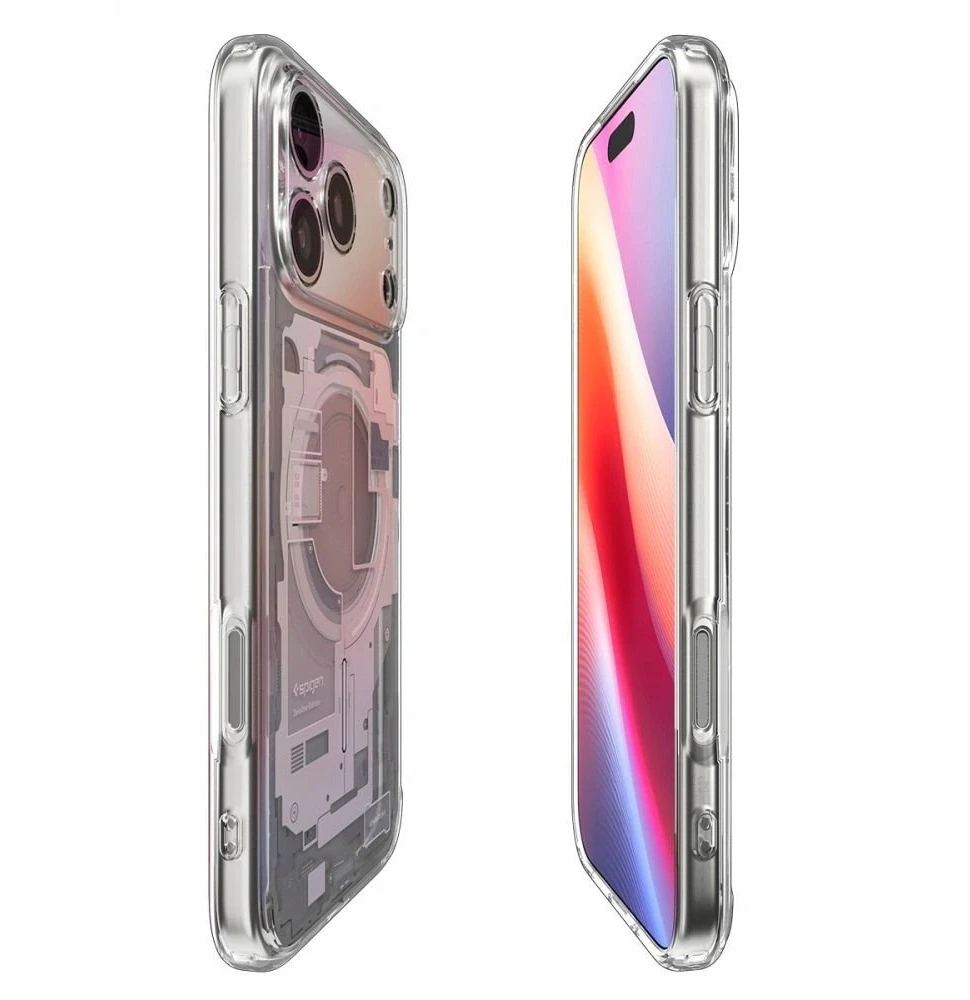 Dėklas „Spigen Ultra Hybrid MagSafe“, „Zero One“ baltos – „iPhone 17 Pro Max“