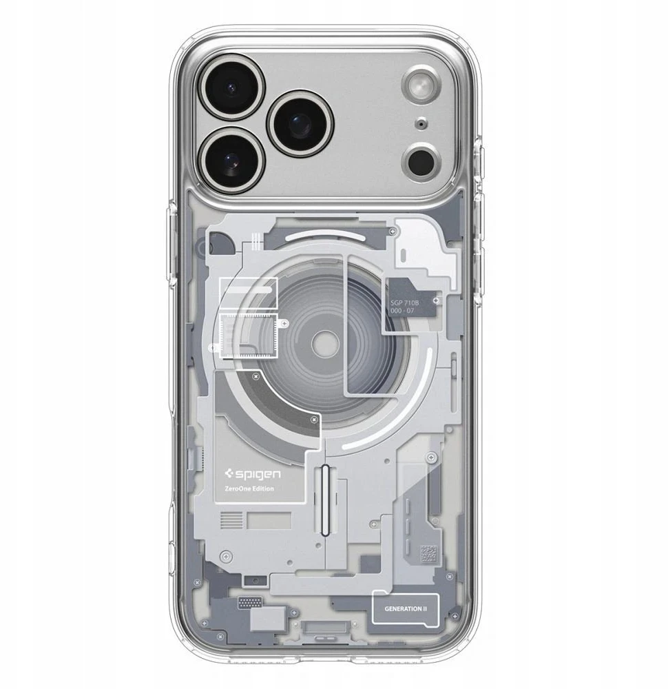 Dėklas „Spigen Ultra Hybrid MagSafe“, „Zero One“ baltos – „iPhone 17 Pro Max“