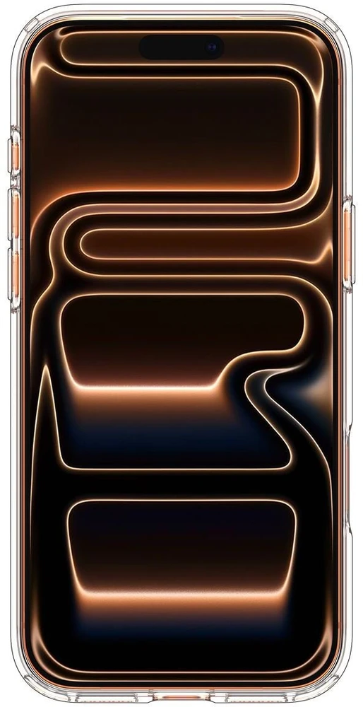 Dėklas „Spigen Ultra Hybrid MagSafe“, skaidrus oranžinis - iPhone 17 Pro