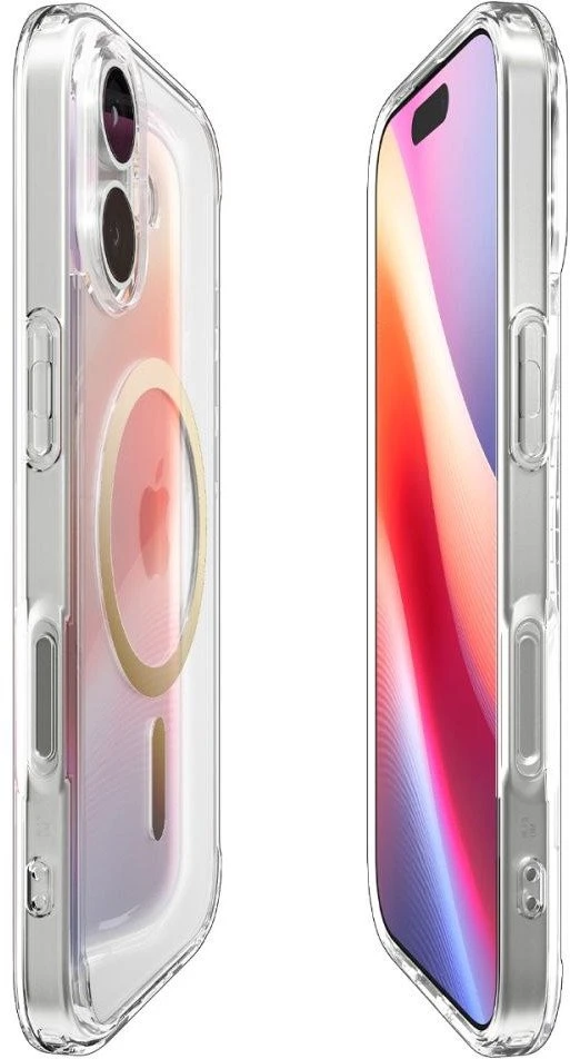 Spigen Ultra Hybrid MagSafe dėklas skirtas Apple iPhone 17 – skaidrus auksos spalvos