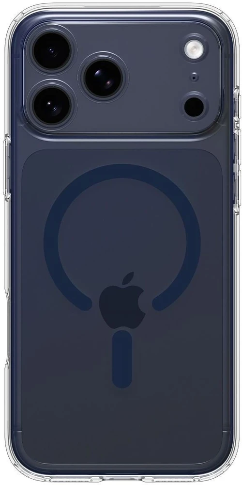 Dėklas „Spigen Ultra Hybrid MagSafe“, skaidrus, tamsiai mėlynas - iPhone 17 Pro Max