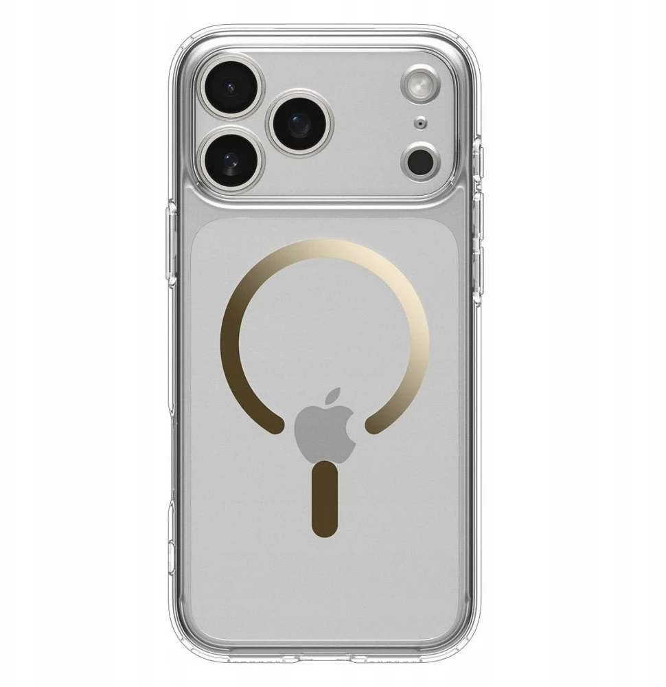 Spigen Ultra Hybrid MagSafe dėklas skirtas Apple iPhone 17 Pro – skaidrus auksos spalvos