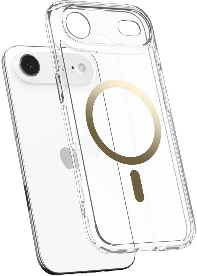Spigen Ultra Hybrid MagSafe dėklas skirtas Apple iPhone 17 Air – skaidrus auksos spalvos