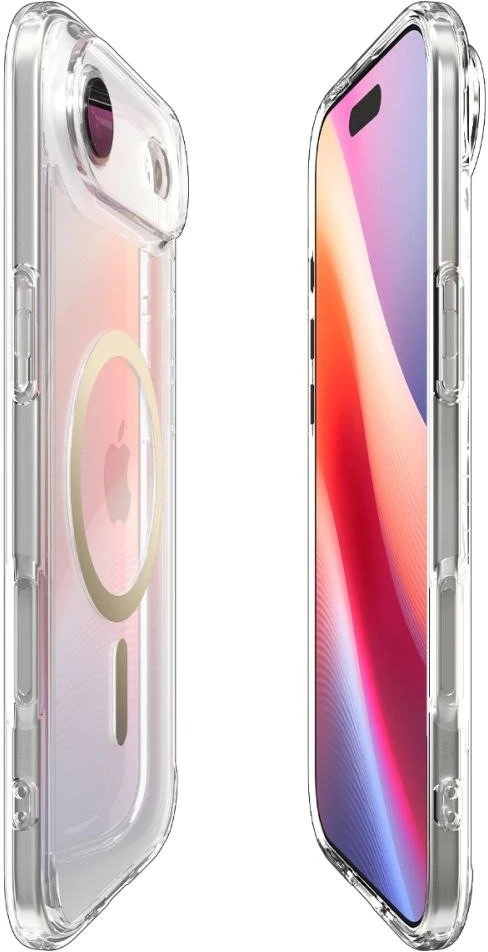 Spigen Ultra Hybrid MagSafe dėklas skirtas Apple iPhone 17 Air – skaidrus auksos spalvos