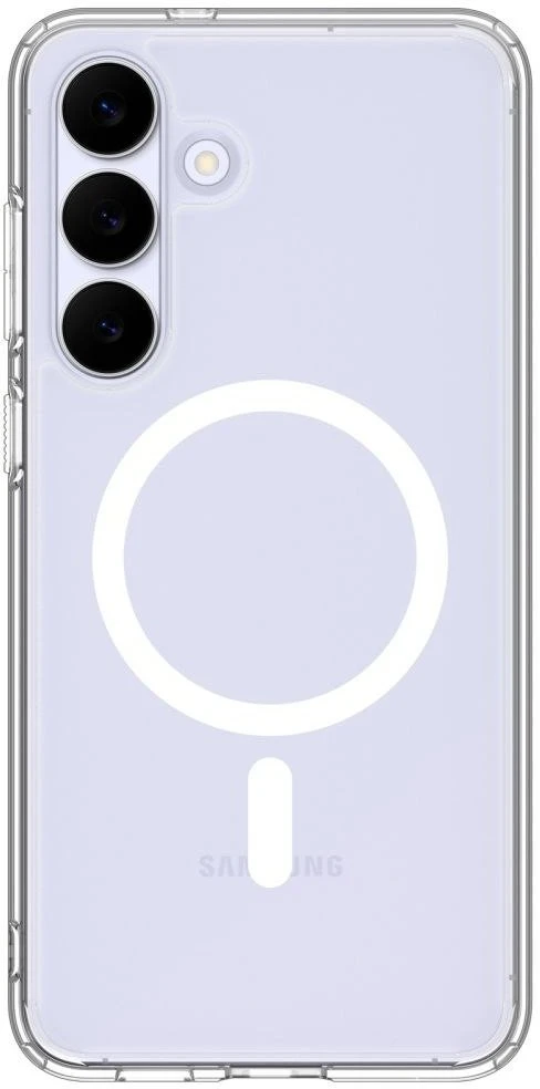 Spigen Ultra Hybrid Mag MagSafe dėklas skirtas Samsung Galaxy S25 FE – skaidrus ir baltas