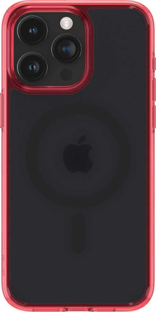 Spigen Ultra Hybrid (MagFit) dėklas skirtas Apple iPhone 15 Pro, spalva - Frost Deep Raudona