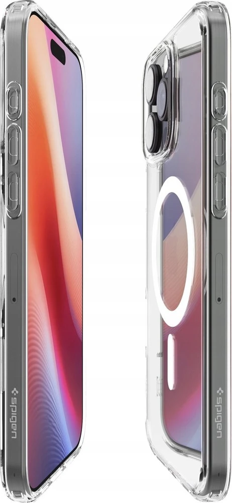 Dėklas Spigen Ultra Hybrid MagSafe, baltas + stiklas tR EZ Fit Pack - iPhone 16 Pro Max