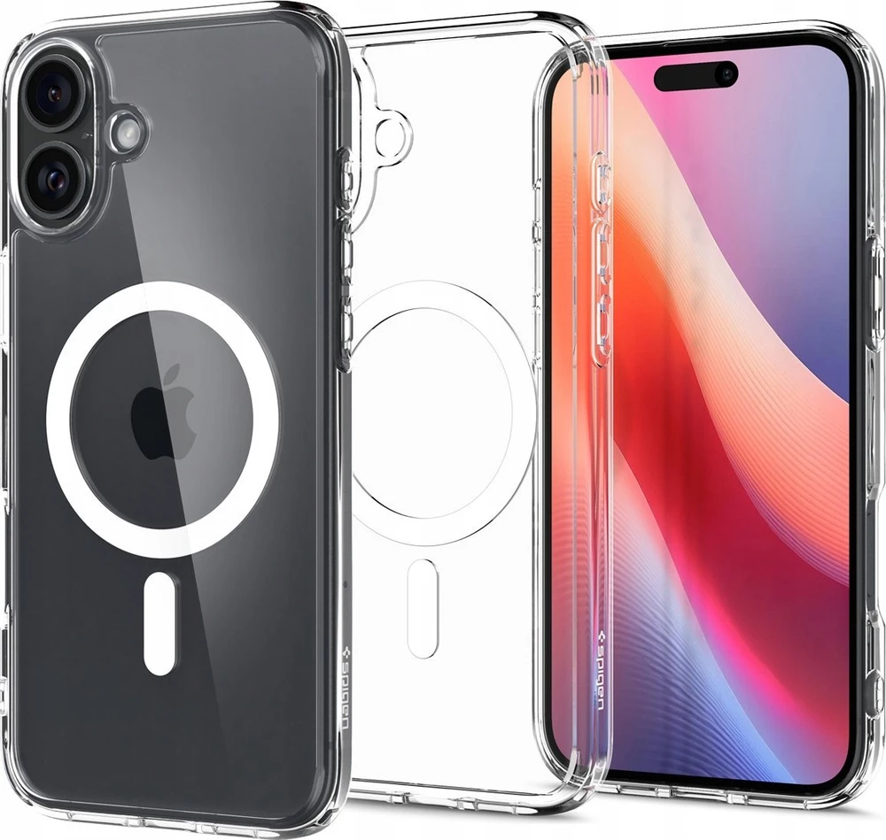 Dėklas Spigen Ultra Hybrid MagSafe, baltos spalvos – Apple iPhone 16 Plus