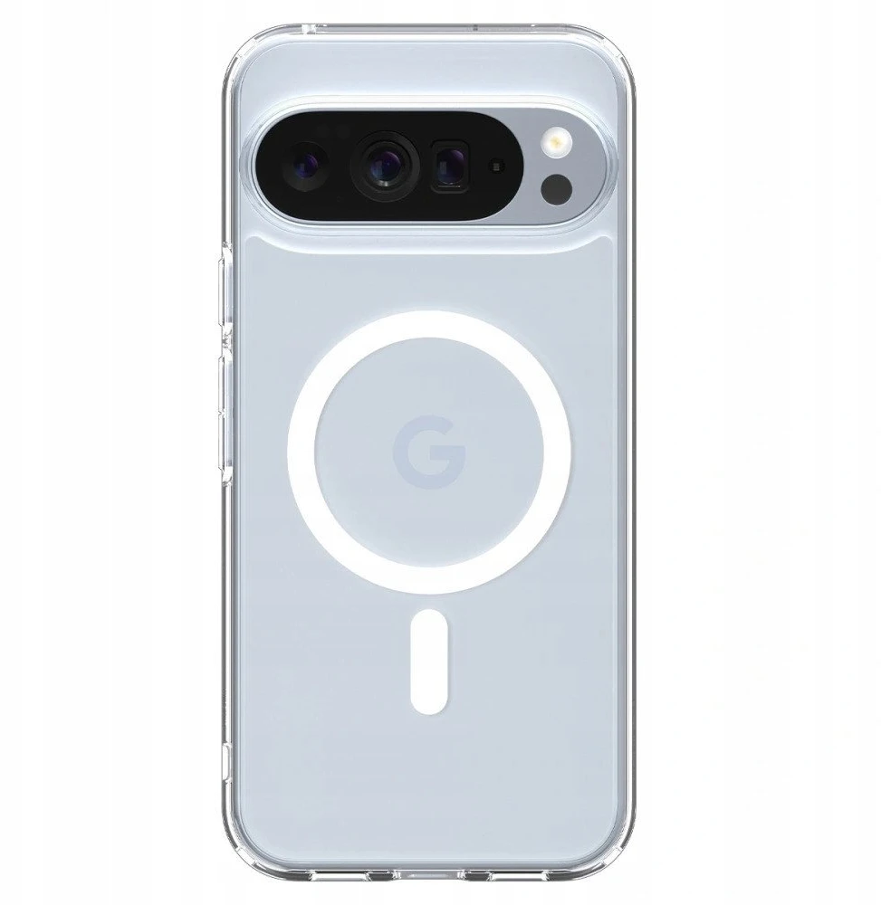 „Spigen Ultra Hybrid Mag MagSafe“ dėklas, skirtas „Google Pixel 10 / 10 Pro“ – skaidrus ir baltas