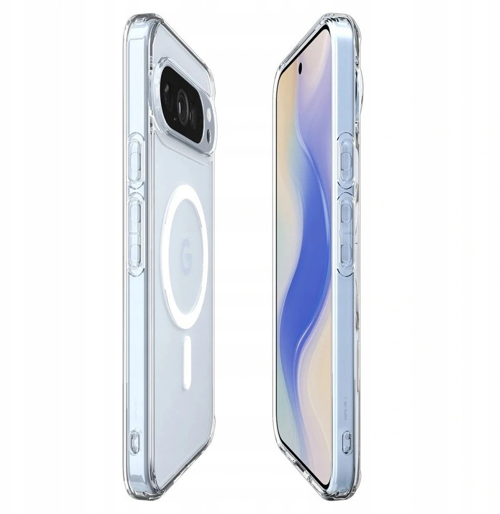 „Spigen Ultra Hybrid Mag MagSafe“ dėklas, skirtas „Google Pixel 10 / 10 Pro“ – skaidrus ir baltas