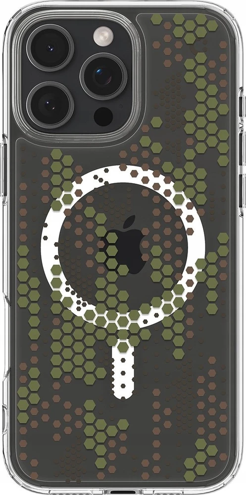 Dėklas Spigen Ultra Hybrid MagSafe, digital camo - iPhone 16 Pro