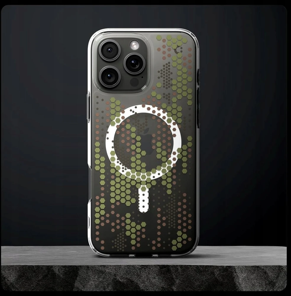 Dėklas Spigen Ultra Hybrid MagSafe, digital camo - iPhone 16 Pro