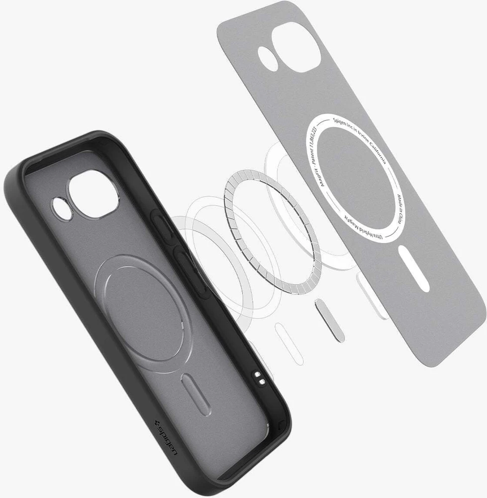 Dėklas Spigen Ultra Hybrid MagSafe, matinės juodos spalvos – Google Pixel 10a
