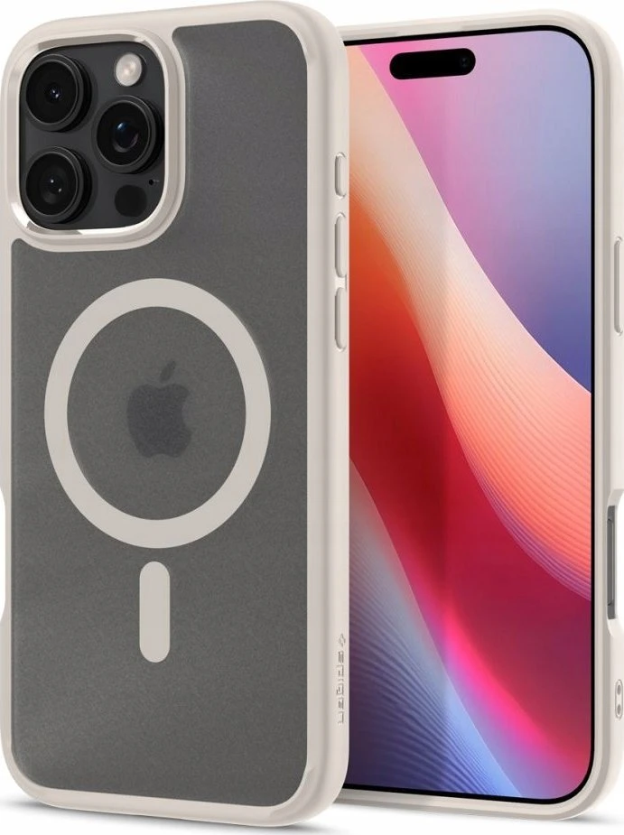 Spigen Ultra Hybrid Mag MagSafe – dėklas skirtas Apple iPhone 16 Pro Frost Natural Titanium