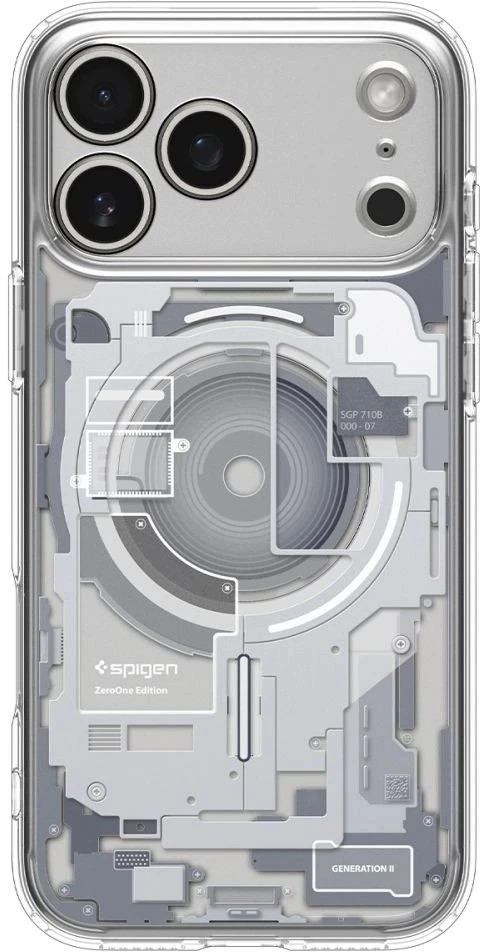 Dėklas Spigen Ultra Hybrid MagSafe iPhone 17 Pro Max / 18 Pro Max ZERO ONE Baltas