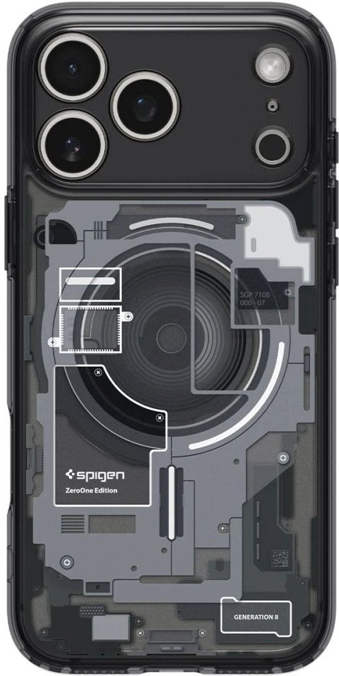 Spigen Ultra Hybrid MagSafe iPhone 17 Pro Max / 18 Pro Max ZERO ONE DĖKLAS juodos spalvos