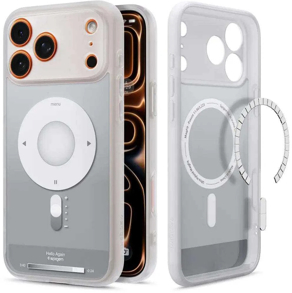 Dėklas Spigen Ultra Hybrid MagSafe, classic sidabrinis - iPhone 17 Pro