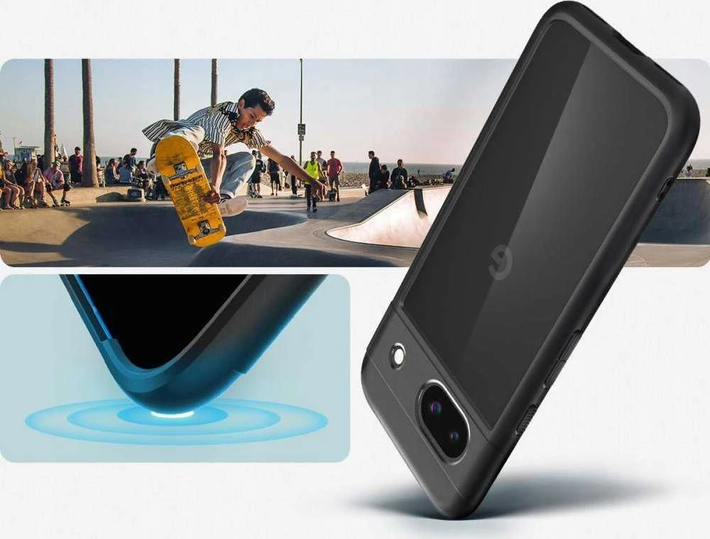 Spigen Ultra Hybrid dėklas skirtas Google Pixel 8a, spalva - Matte Black