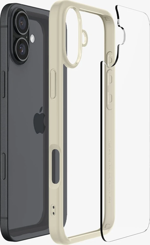 Dėklas Spigen Ultra Hybrid, mute beige - iPhone 16 Plus