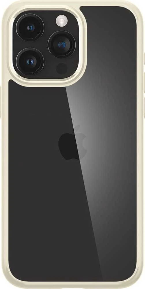 Dėklas Spigen Ultra Hybrid for iPhone 15 Pro Mute rusvai gelsvas