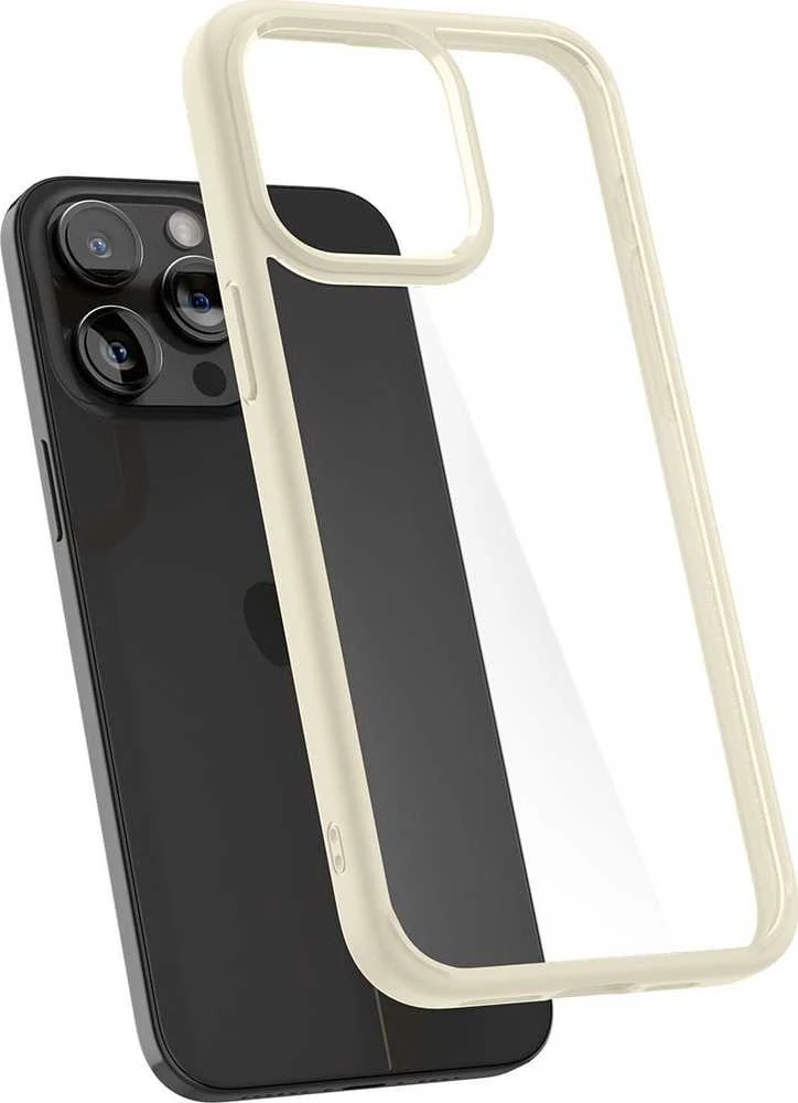 Dėklas Spigen Ultra Hybrid for iPhone 15 Pro Mute rusvai gelsvas