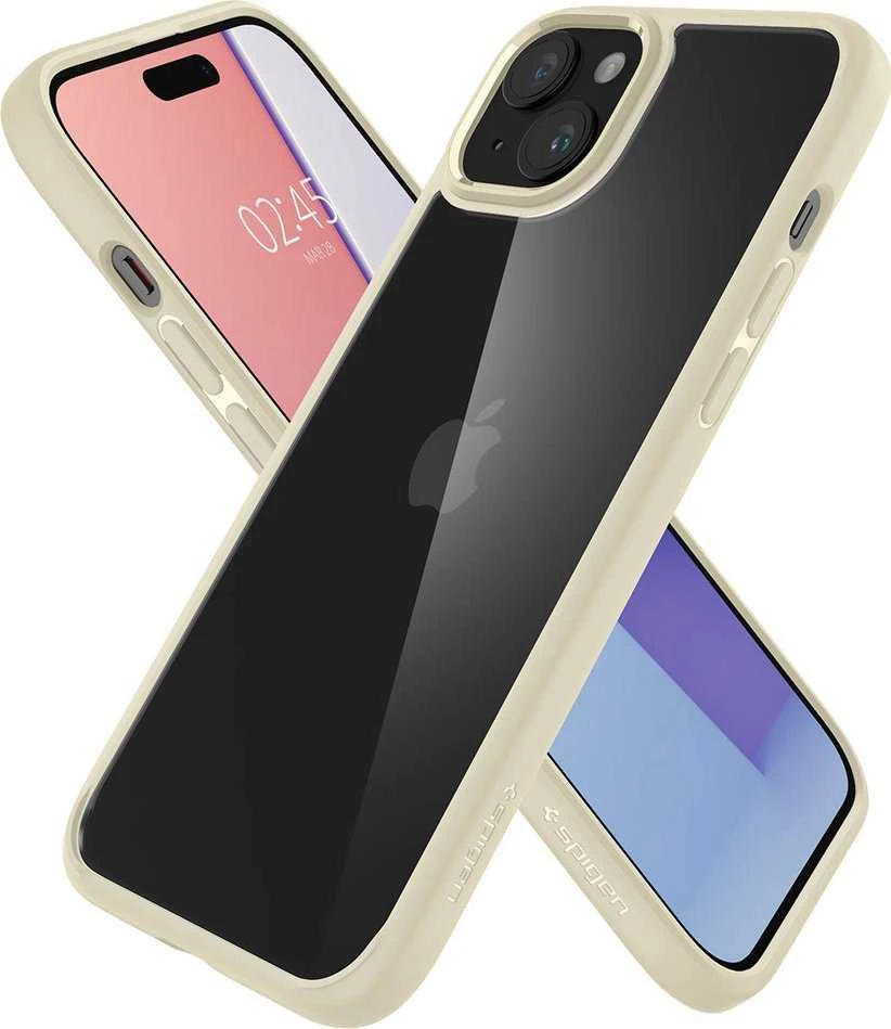 Spigen Ultra Hybrid dėklas skirtas Apple iPhone 15 Plus, spalva - Mute Beige
