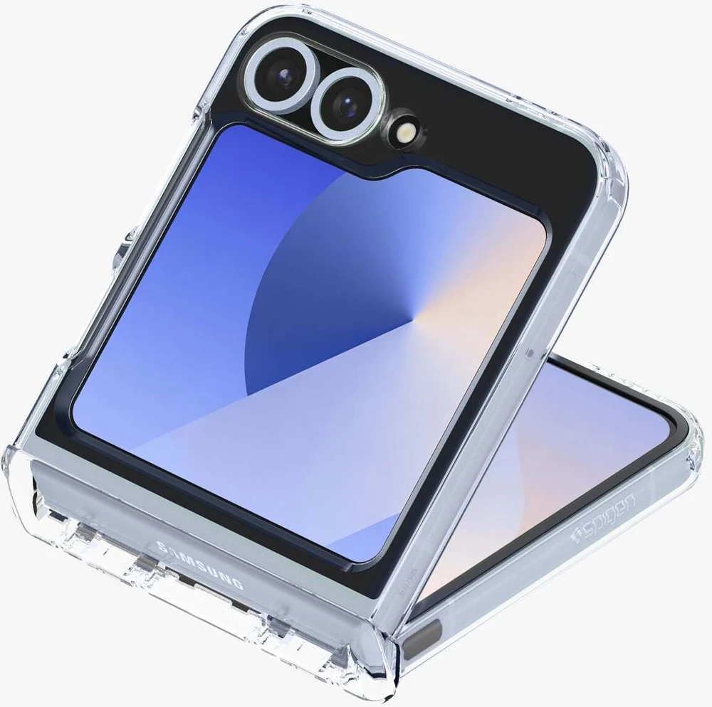 Dėklas Spigen Ultra Hybrid Pro MagSafe, skaidrus baltas - Samsung Galaxy Z Flip7 FE/Flip 6