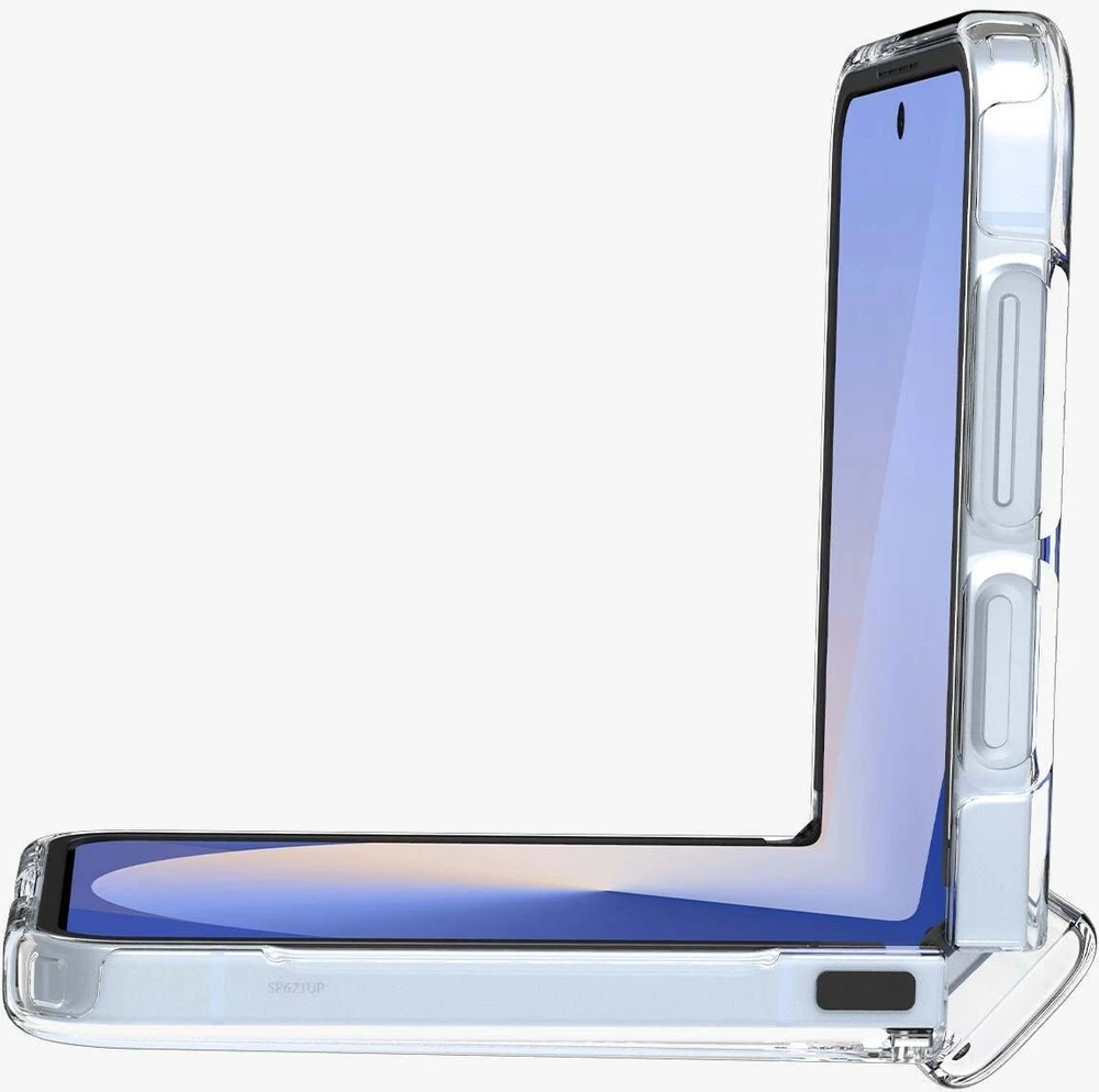 Dėklas Spigen Ultra Hybrid Pro MagSafe, skaidrus baltas - Samsung Galaxy Z Flip7 FE/Flip 6