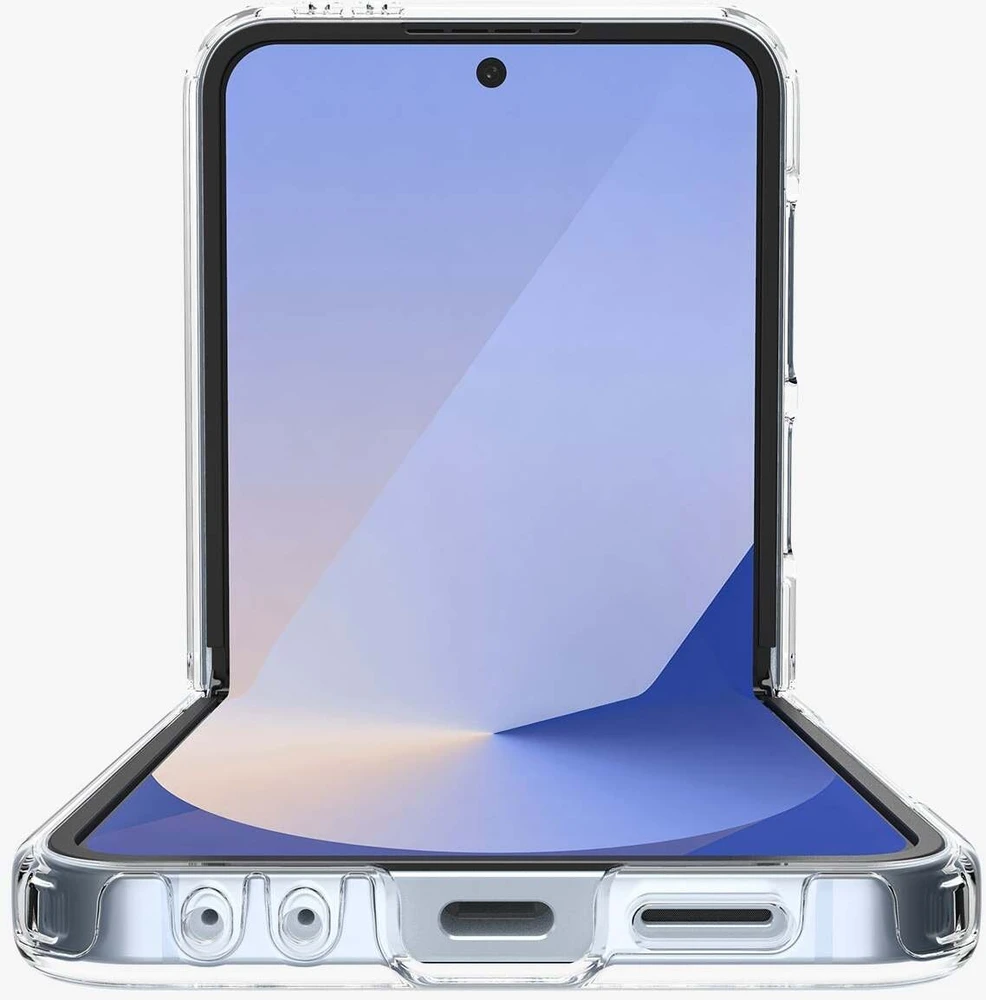 Dėklas Spigen Ultra Hybrid Pro MagSafe, skaidrus baltas - Samsung Galaxy Z Flip7 FE/Flip 6