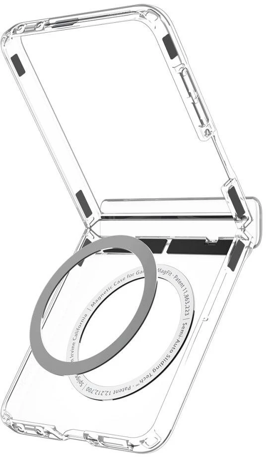Dėklas SPIGEN ULTRA HYBRID PRO MAGSAFE GALAXY Z FLIP 8 SKAIDRUS/Baltas