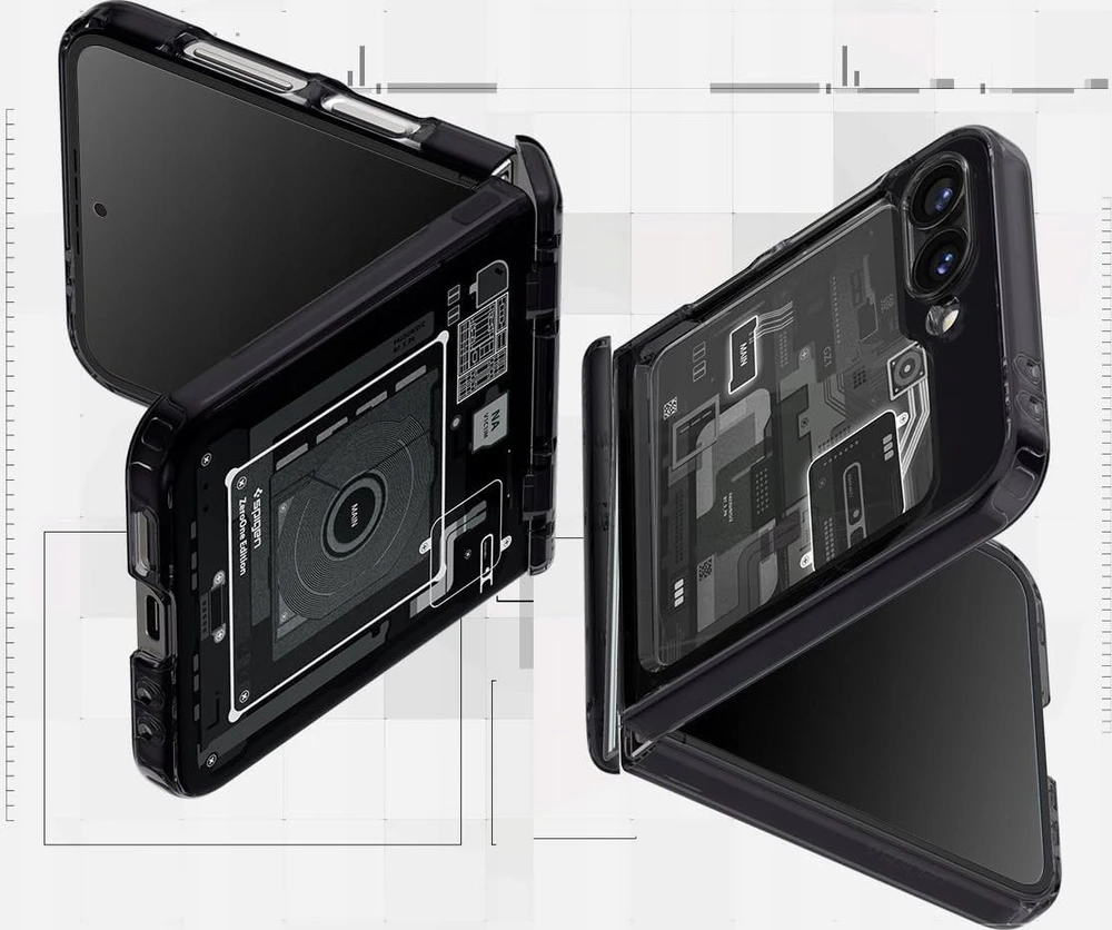 Dėklas Spigen Ultra Hybrid Pro, zero one - Samsung Galaxy Z Flip6/7 FE
