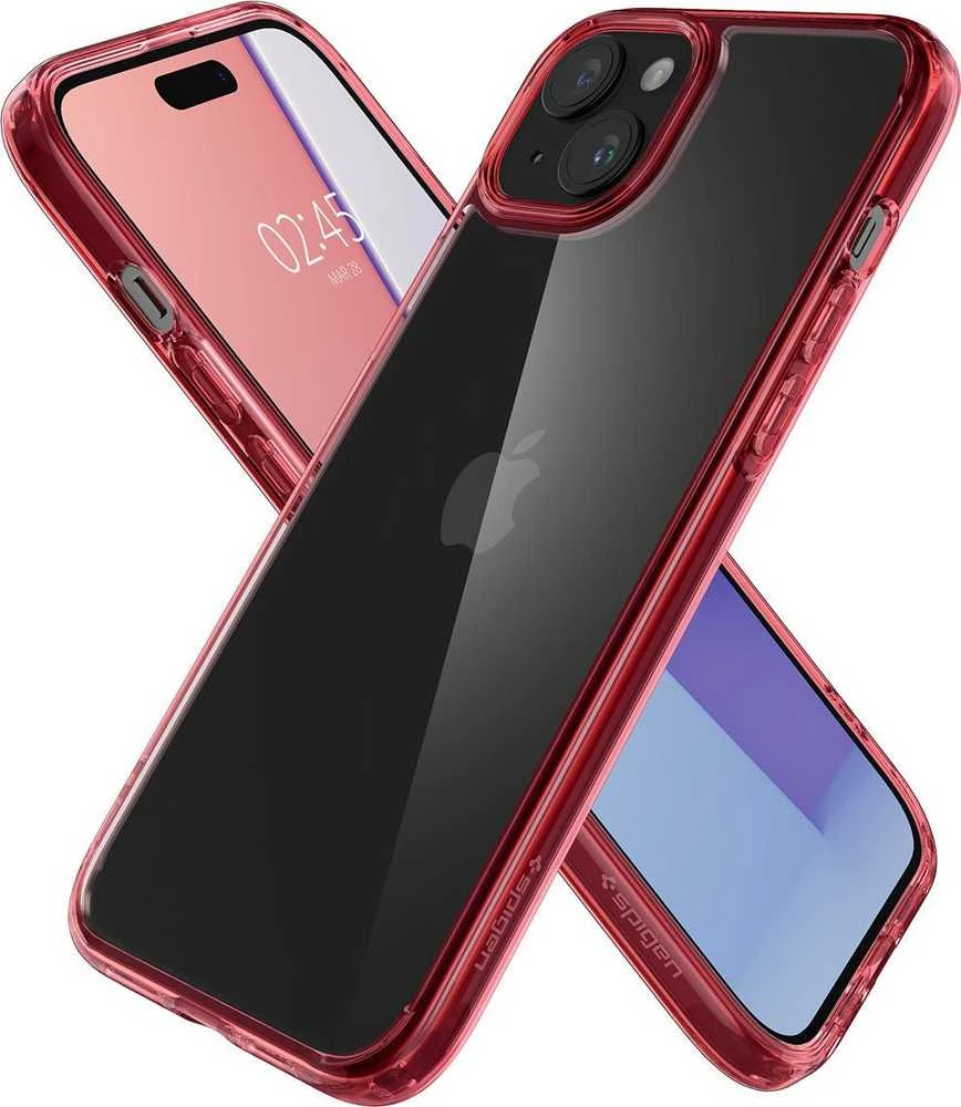 Spigen Ultra Hybrid dėklas skirtas Apple iPhone 15 Plus, spalva - Red Crystal