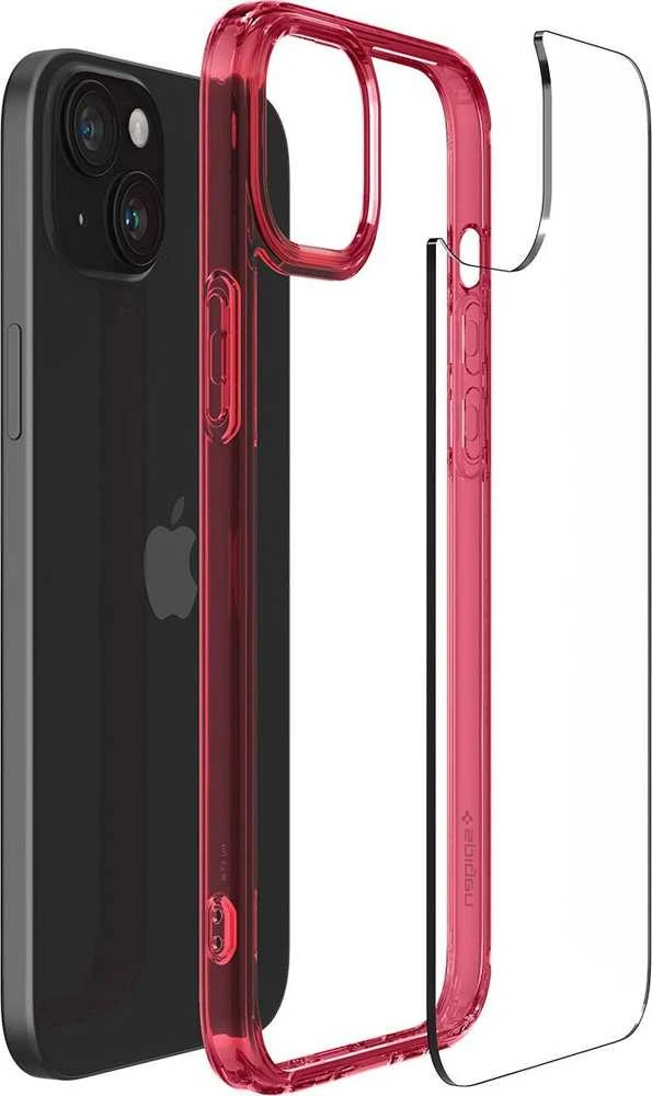 Spigen Ultra Hybrid dėklas skirtas Apple iPhone 15 Plus, spalva - Red Crystal