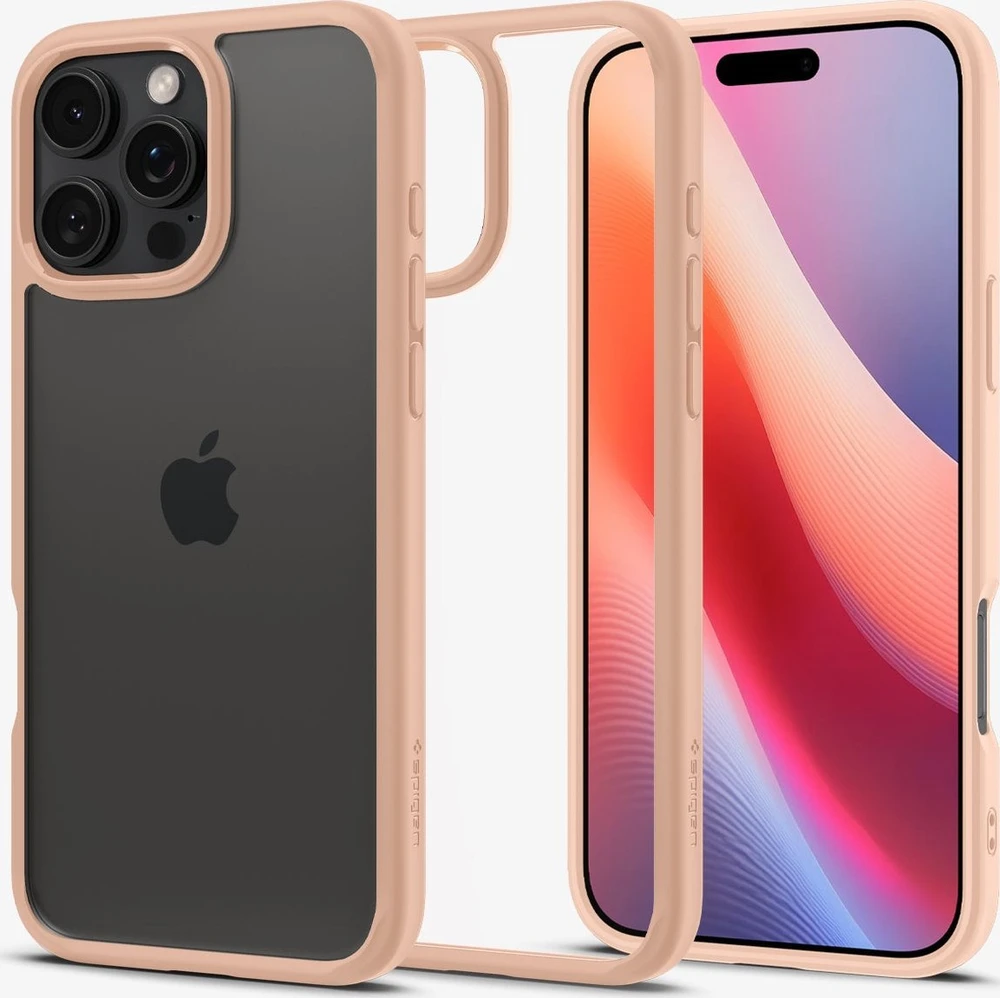 Dėklas Spigen Ultra Hybrid, rožinio titano spalvos - iPhone 16 Pro Max