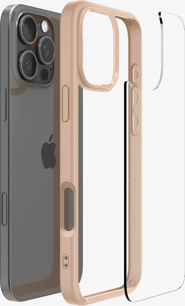 Dėklas Spigen Ultra Hybrid, rožinio titano spalvos - iPhone 16 Pro Max