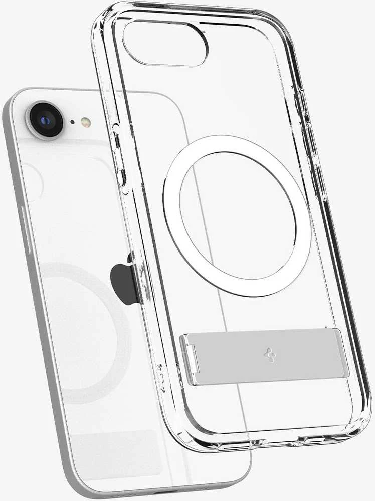 Dėklas Spigen Ultra Hybrid S MagSafe, skaidrus baltas - iPhone 16e