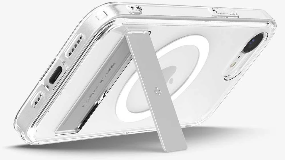 Dėklas Spigen Ultra Hybrid S MagSafe, skaidrus baltas - iPhone 16e