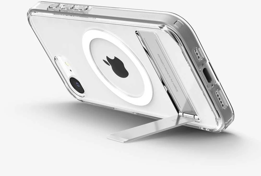 Dėklas Spigen Ultra Hybrid S MagSafe, skaidrus baltas - iPhone 16e