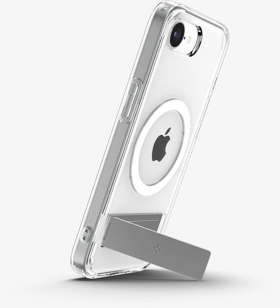 Dėklas Spigen Ultra Hybrid S MagSafe, skaidrus baltas - iPhone 16e