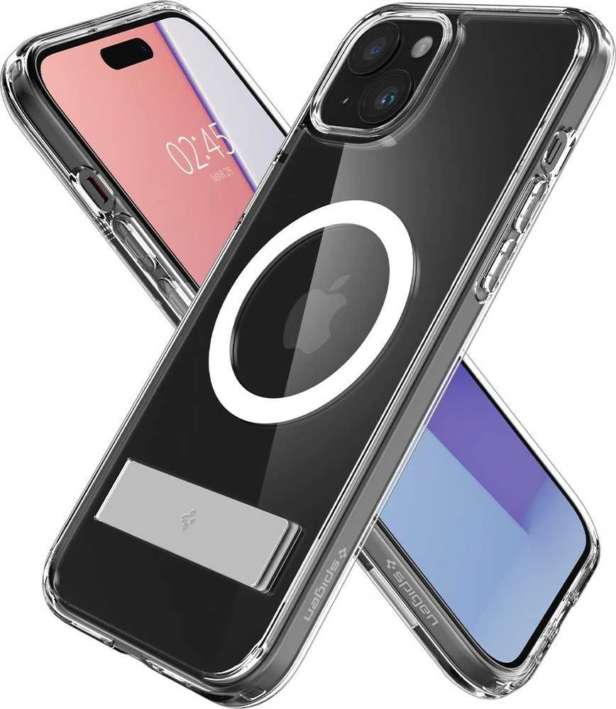 Spigen Ultra Hybrid S (MagFit) dėklas skirtas Apple iPhone 15 Plus, spalva - Crystal Clear