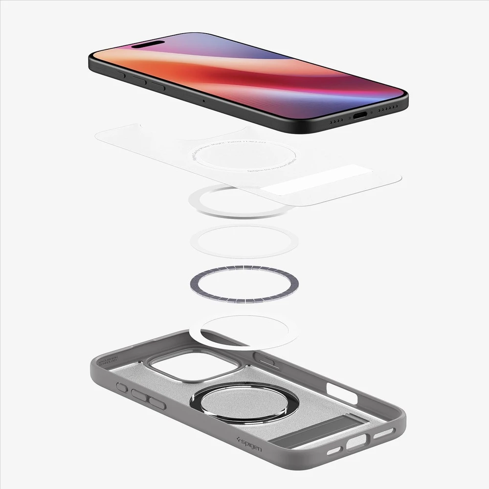 Dėklas Spigen Ultra Hybrid S MagSafe, frost pilka - iPhone 16 Pro